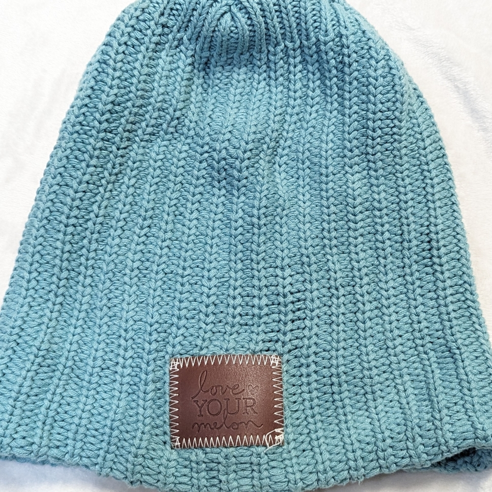 Love Your Melon women's slouch beanie in teal